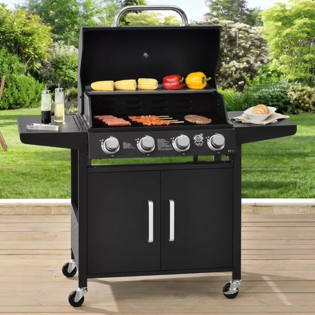 TOP LUXE 349€ BBQ au gaz grill cuisine de jardin four barbecue meuble plancha !