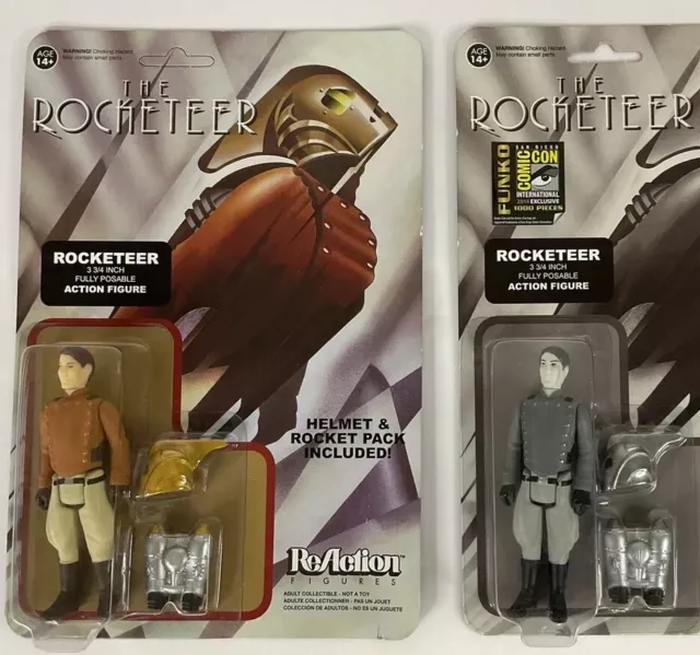 Funko ReAction Figure X2 The Rocketeer and The Rocketeer B/W 2014 SDCC Set