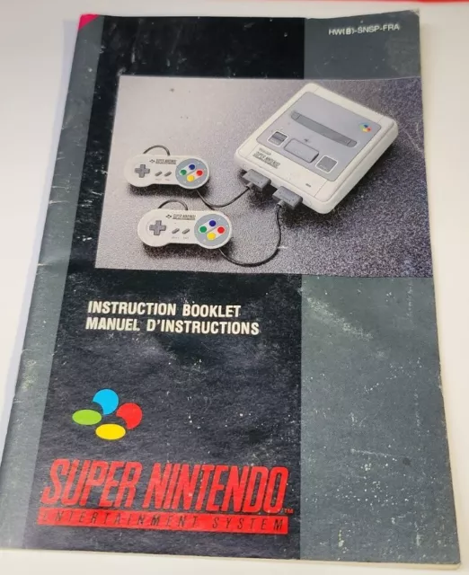 Super Nintendo SNES - Manuel D'instructions - FRA - Bon État