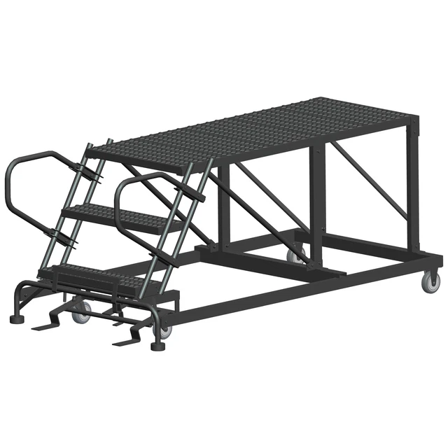 Ballymore Rolling Work Platform Overall Height 30 in Steps 3 Cap 800 lb