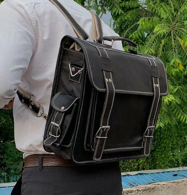 18 " Portable Messager Breifcase Sacthel Bandoulière Convertible Sac à Dos