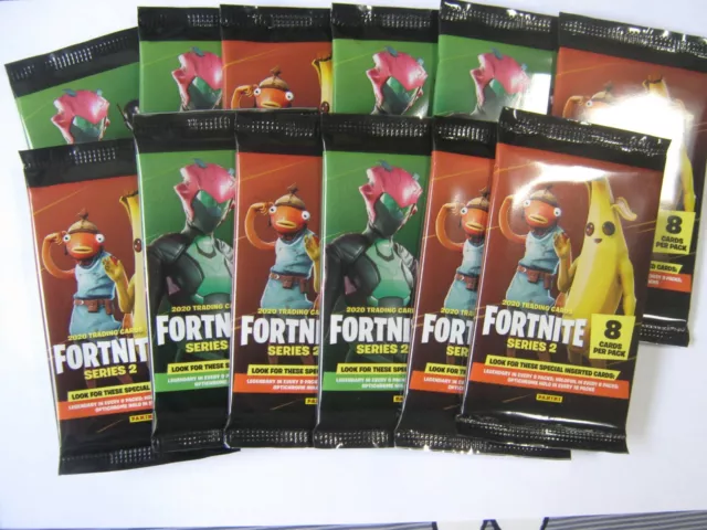 Series 2 Panini Fortnite 12 sealed packs of 8 trading cards new!