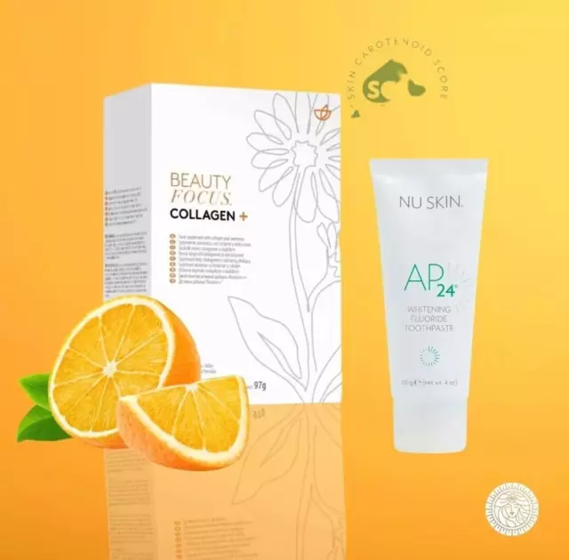 Suplemento NuSkin Collagen Plus Beauty Focus + Blanqueamiento Natural AP24 Gratuito