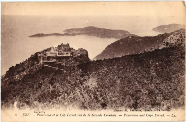 1919-1938- Panorama et le Cap Ferrat vus de la Grande Corniche - France Postcard