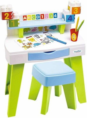 BANCO SCUOLA CARS 52X60X56 3 ANNI LEGNO PORTA PENNE TAVOLINO 