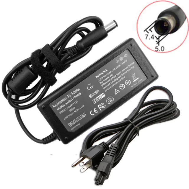 65W AC Adapter Battery Charger for HP Pavilion dv4 dv5 dv6 dv7 Power Supply Cord