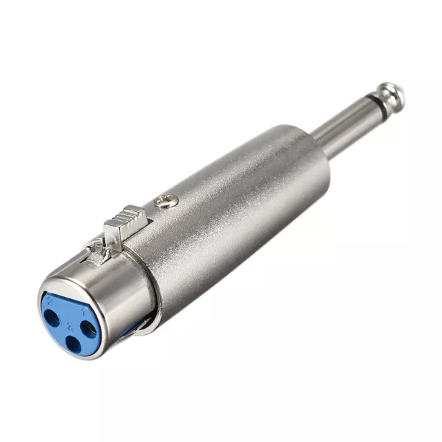 XLR Femelle à 1/4" Mâle TRS Adaptateur Microphone Audio Connecteur Mic Mono