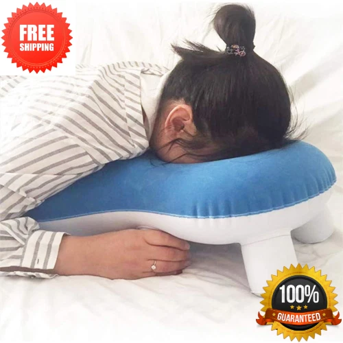Almohada boca abajo después de cirugía ocular almohada inflable de retina inclinada portátil propensa