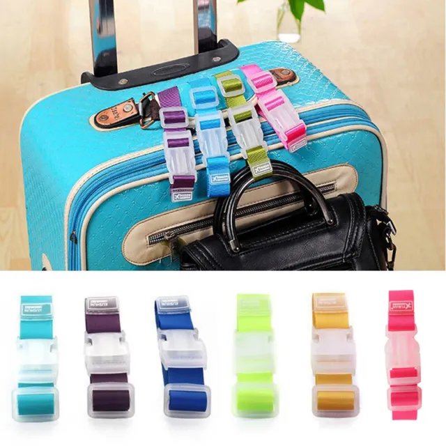 Travel Luggage Case Suitcase Bag Clip Strap Adjustable Protect Belt Buckle Decor