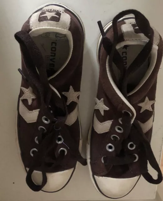 Vintage brown canvas Converse all Star tainers/soft shoes size 4