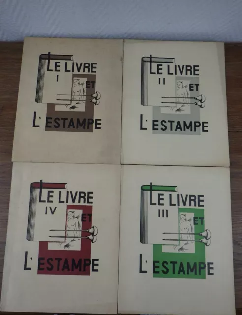 LE LIVRE ET L'ESTAMPE  Nr 1-2-3-4 (1934) Plagiat Ateliers HERGE Tintin   RARE