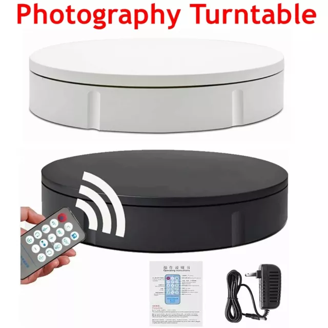 Tocadiscos de fotografía con soporte de exhibición giratorio eléctrico 360° con control remoto