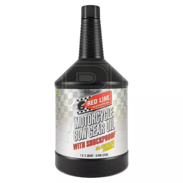 RED LINE 80W Motorcycle Gear Oil with Shockproof 1 US Quart (0.946 litre)