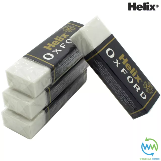 5 HELIX OXFORD Erasers LARGE Sleeve RUBBER Pencil School Draw STATIONERY Eraser