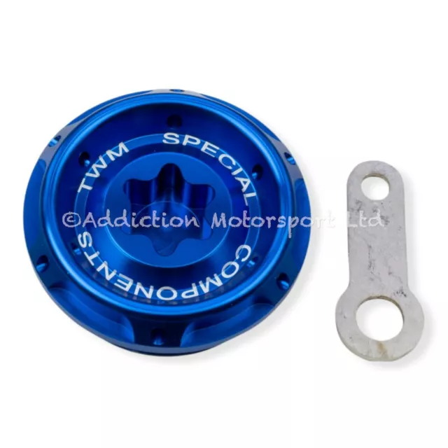 1x TWM CNC Aluminium Oil Plug Cap Blue for BMW S1000RR 2022