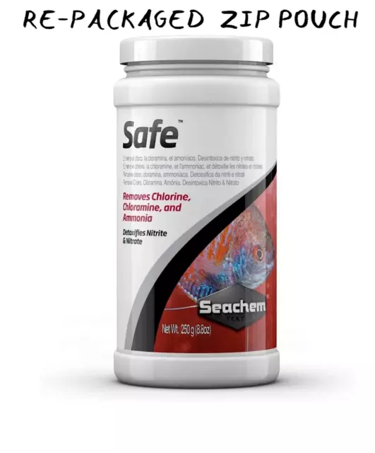 REPACKED - Seachem * SAFE * 15g Concentrated Water Conditioner Salt / Fresh