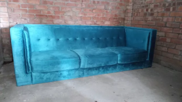 velvet 3 seater sofa used