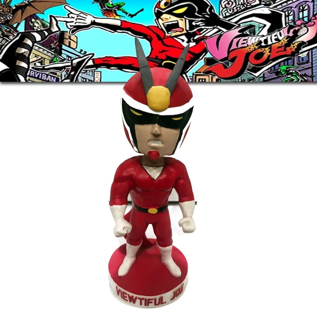 Viewtiful Joe bobble head 2003 Capcom game Preorder Promo KB Toys Nintendo