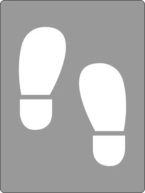USS Stencil Shoe Prints Symbol Poly 600mm x 450mm