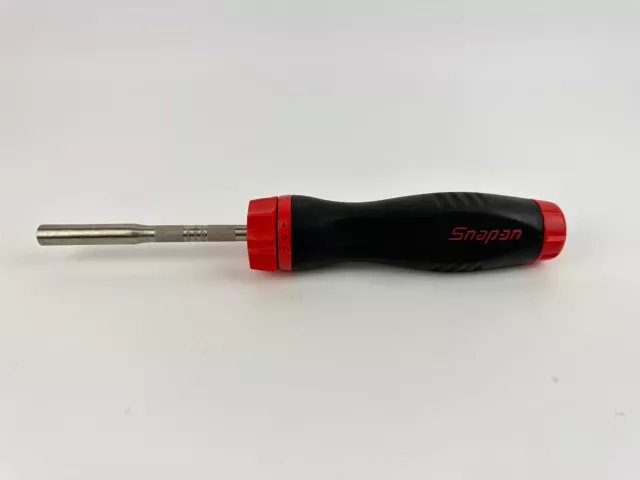 Snap on Tools SGDMRC4 Red Soft Grip Ratchet Screwdriver With Snap On Bits