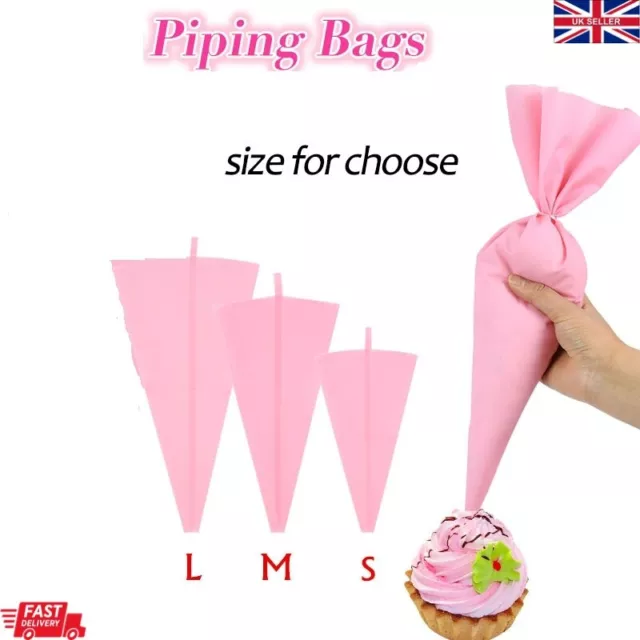 S M L Set Silicone Cake Piping Bag For Cupcake Cream Pastry Decoration Reusable