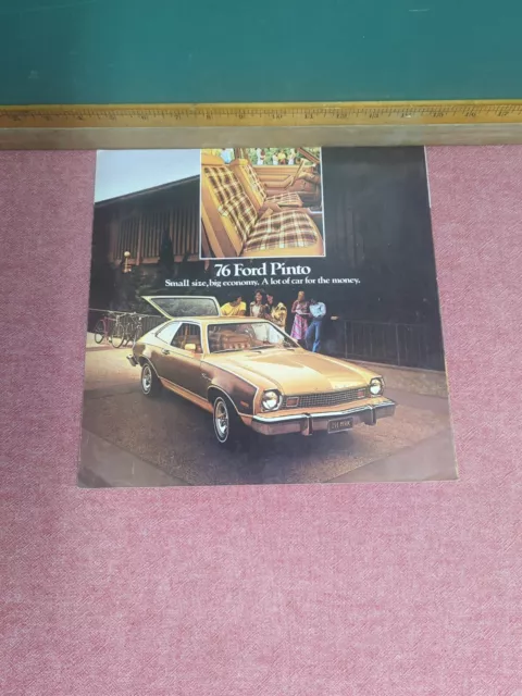1976 Ford Pinto Original Car Dealer Sales Brochure Vintage Advertising