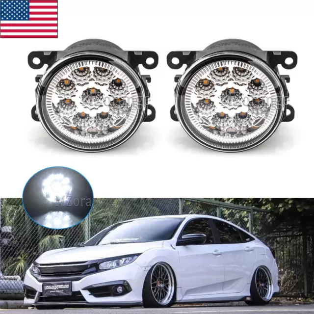 LED Bumper Fog Light Driving Lamp For Honda Civic 10th Gen Sedan 2016 2017 2018