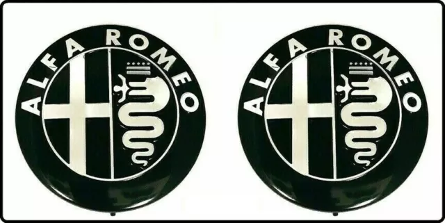 2x embleme insigne logo ALFA ROMEO MITO GIULIETTA 159 BRERA GT 147 Ø 74 mm