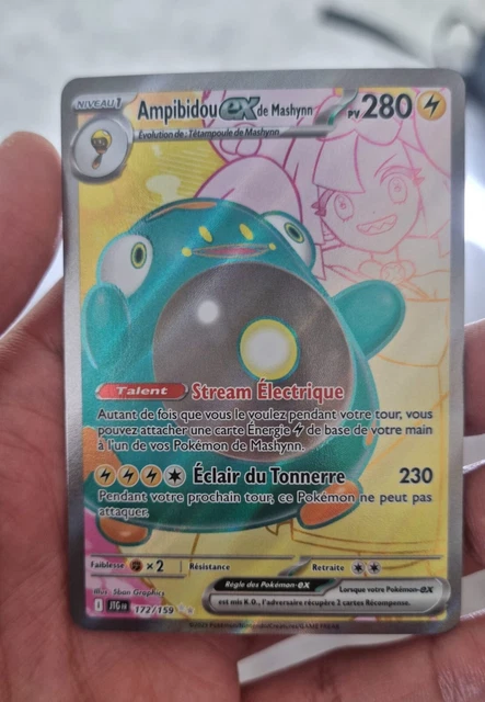Carte Pokémon Ampibidou Ex De Mashynn 183/159 – Français, Authentique, Comme Neuve