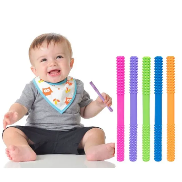 Infants Soother Dental Care Molar Stick Hollow Tube Cleaning Brush Baby Teether