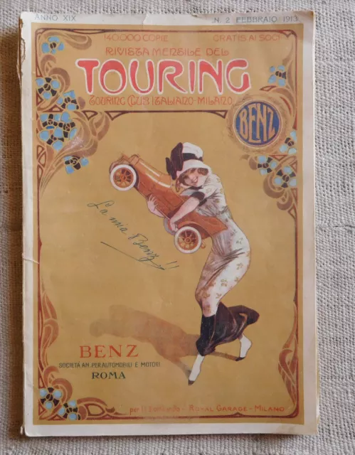 Rivista mensilie del Touring Club Italiano Milano  n.2  febbraio 1913