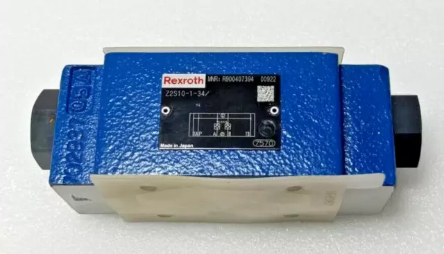 Rexroth Z2S10-1-34/ R900407394 Check Valve Sandwich Plate New Fast Shipping