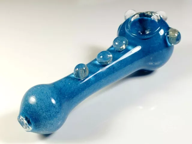 4.5" Tobacco smoking Glass Pipe Bowl thick glass hand  Pipes Blue color