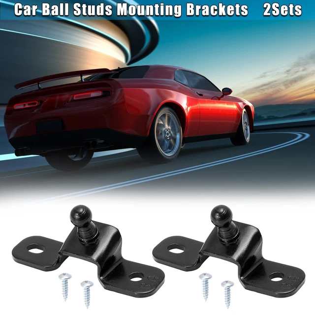 2 Set 10mm Car Ball Studs Mounting Brackets with Screws 75.5x20x22mm