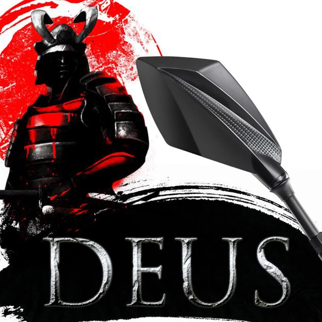 KiWAV rétroviserus noir DEUS style carbone 10mm 8mm scooter 50cc 90cc 150cc