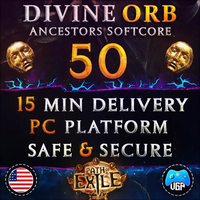 Path of Exile PoE🔥50🔥Divine Orbs NECROPOLIS Softcore | PC | PoE Divines