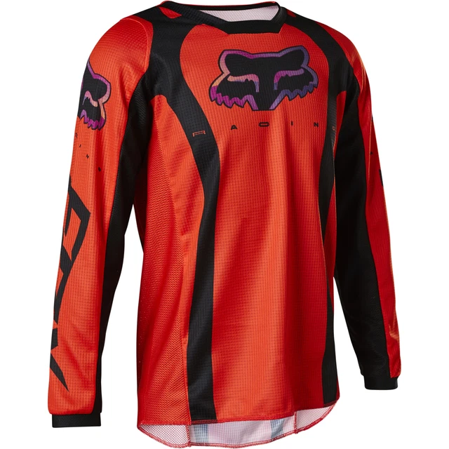 Fox Racing Youth Fluorescent Red 180 Venz Jersey Long Sleeve Moisture-Wicking