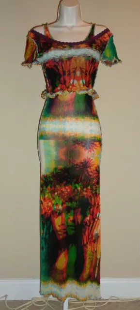 Gorgeous, Super Rare, Jean Paul Gaultier Femme Mesh Maxi Dress With Matching Top