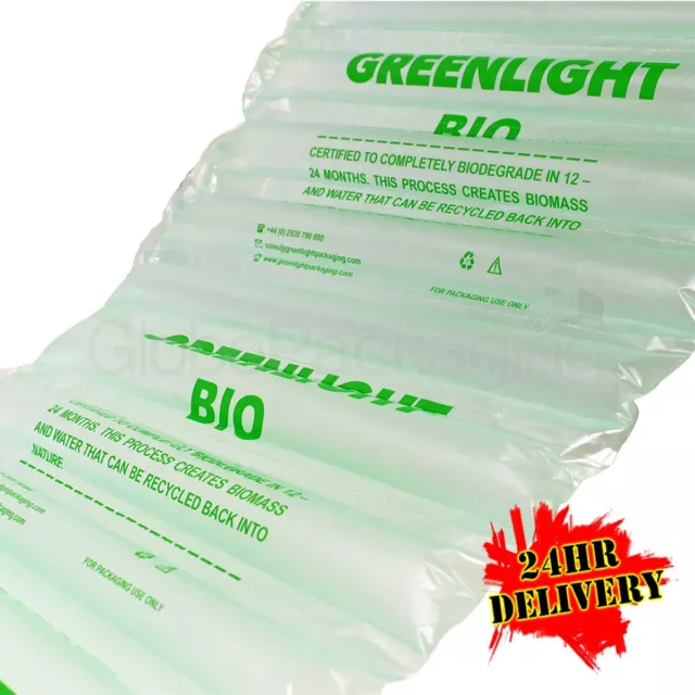 500 x WIDE Inflated Biodegradable Air Pillows Cushions Void Loose Fill 400x50mm