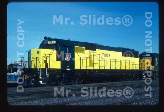 Original Slide C&NW System Chicago & North Western New SD50 7008 Melrose Park IL