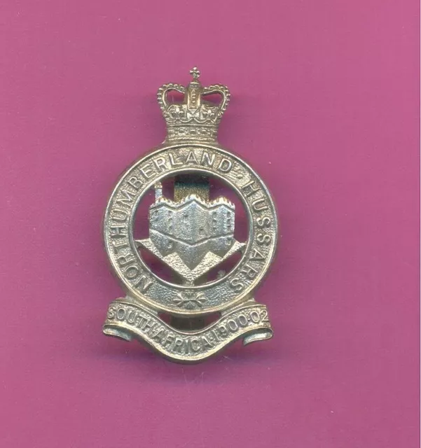 Northumberland Hussars.white Metal Army Cap Badge