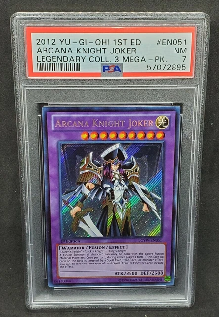 Yugioh PSA 7 NM Arcana Knight Joker LCYW-EN051 1st Edition Secret Rare 2012