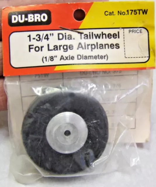 Du-Bro 175Tw 1-3/4" Tailwheel 1/8" Axle Rc Airplane Nos Usa