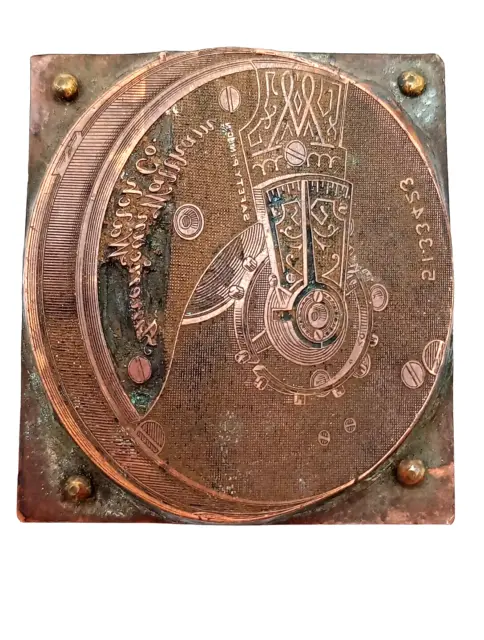 Waltham Watch Copper Engravers Block