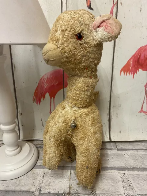 VINTAGE MERRYTHOUGHT LAMB With Original Label Condition Is Worn
