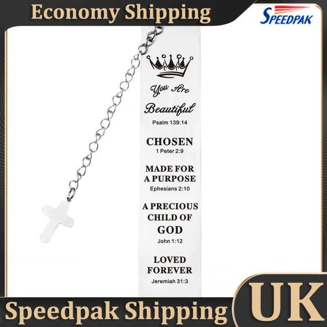 NEW You Are Beautiful Chosen Stainless Steel Bookmarks with Tassel Gifts