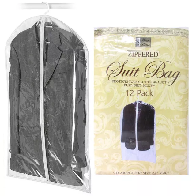12 Lot Storage Bag 40" Suit Garment Protective Cover Dust Travel Carrier Clothes