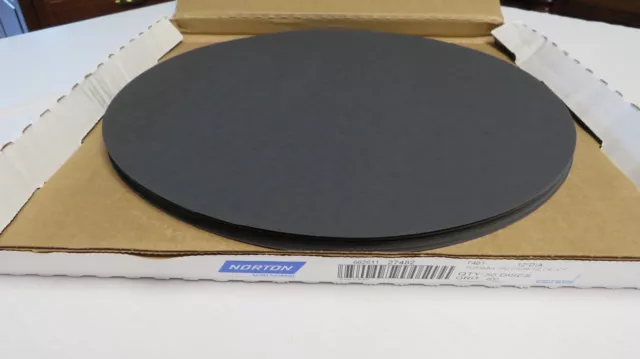 Norton Tufbak 12" Diameter Disc  600 Grit  Silicon Carbide Adhesive **50-Discs**