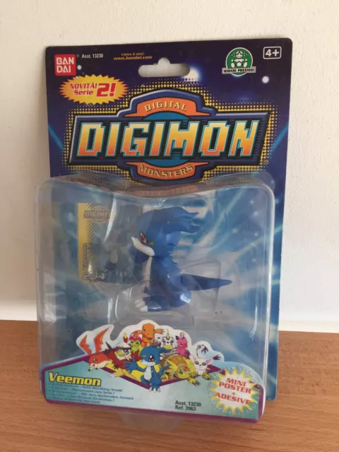 Giochi Preziosi Bandai Digimon Serie 2 VEEMON Mini Action Figure MOC Vintage