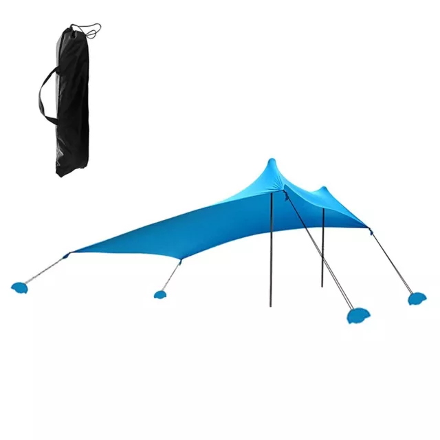 Portable Sun Shade Tent with Sandbag Anchors for Beach 6 9'x5 6' Floor Space